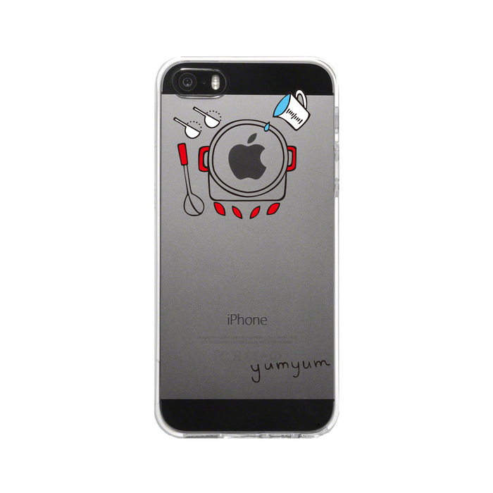 iPhone5 iPhone5s ケース クリア 煮込み中 スマホケース ハード スマホケース ハード-4