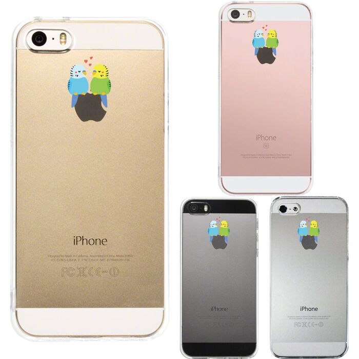 iPhone5 iPhone5s ケース クリア インコ カップル LOVE ラブ スマホケース ハード スマホケース ハード-0