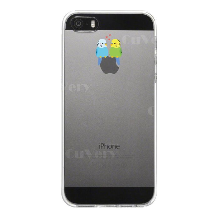 iPhone5 iPhone5s ケース クリア インコ カップル LOVE ラブ スマホケース ハード スマホケース ハード-3