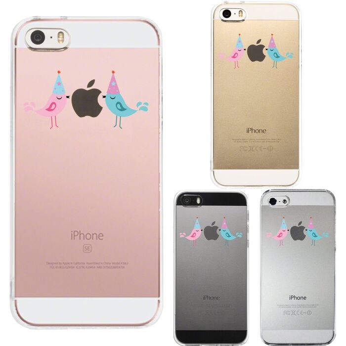 iPhone5 iPhone5s ケース クリア 可愛い鳥カップル スマホケース ハード スマホケース ハード-0