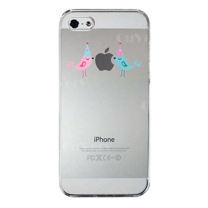 iPhone5 iPhone5s ケース クリア 可愛い鳥カップル スマホケース ハード スマホケース ハード-3