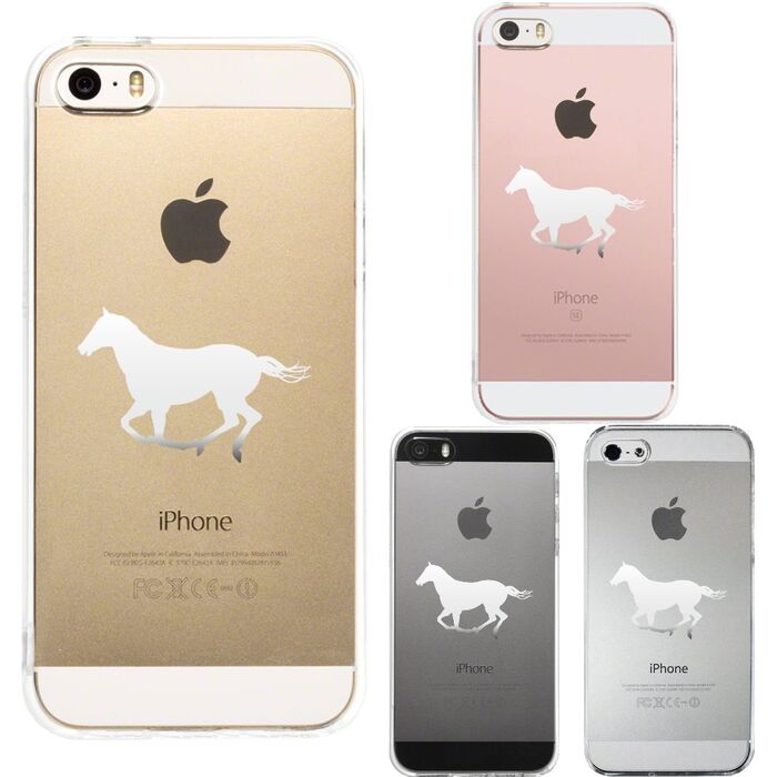 iPhone5 iPhone5s ケース クリア 馬 サラブレット 白馬 スマホケース ハード スマホケース ハード-0