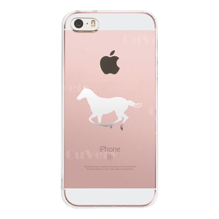 iPhone5 iPhone5s ケース クリア 馬 サラブレット 白馬 スマホケース ハード スマホケース ハード-2