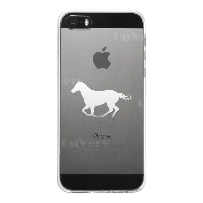 iPhone5 iPhone5s ケース クリア 馬 サラブレット 白馬 スマホケース ハード スマホケース ハード-3