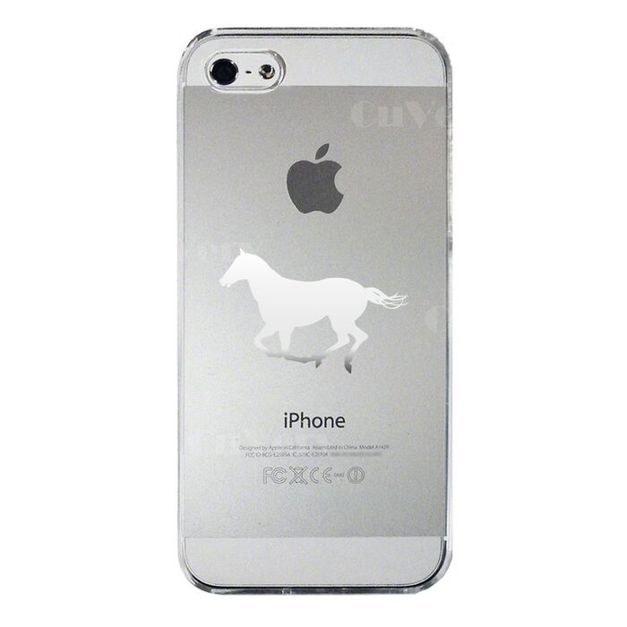 iPhone5 iPhone5s ケース クリア 馬 サラブレット 白馬 スマホケース ハード スマホケース ハード-4