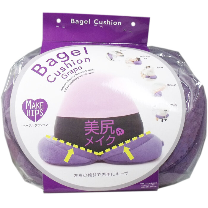 メイクヒップス ベーグルクッション グレープ １個入 5セット-1
