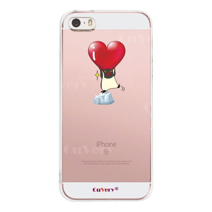 iPhone5 iPhone5s case clear penguin Heart is heavy ? smartphone case hard smartphone case hard -3