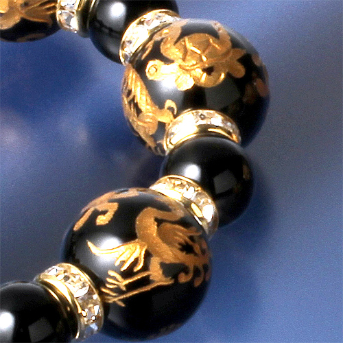  four god . onyx sphere bracele 16mm large sphere specification feng shui power card attaching -0