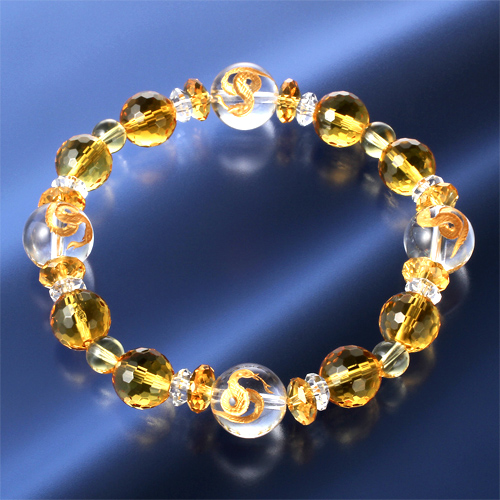 黄金蛇のお守りブレス へびの皮お守り付き : まるっとマーケット