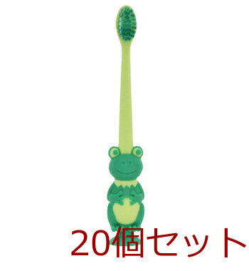 pitatokerokero frog toothbrush suction pad & cap attaching forest green 1 pcs insertion 20 piece set -0