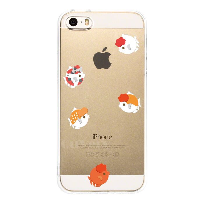 iPhone5 iPhone5s ケース クリア 金魚 らんちゅう スマホケース ハード スマホケース ハード-1