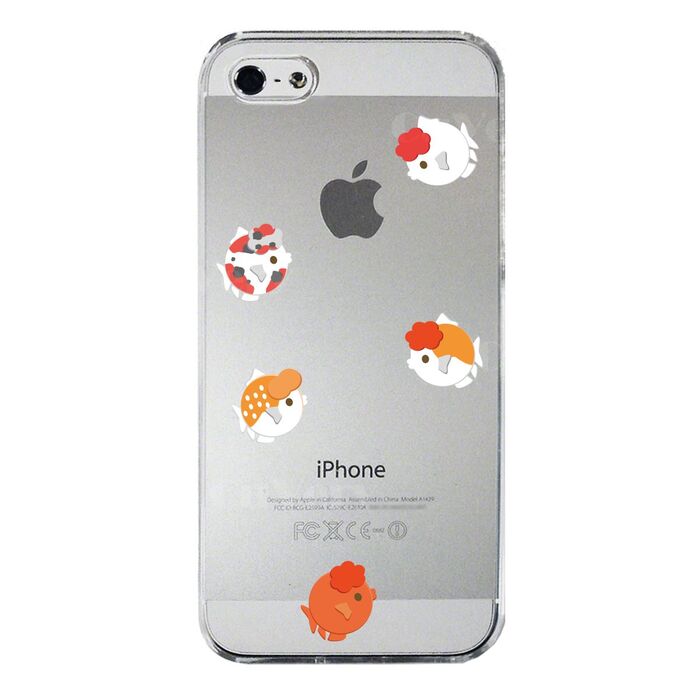 iPhone5 iPhone5s ケース クリア 金魚 らんちゅう スマホケース ハード スマホケース ハード-3