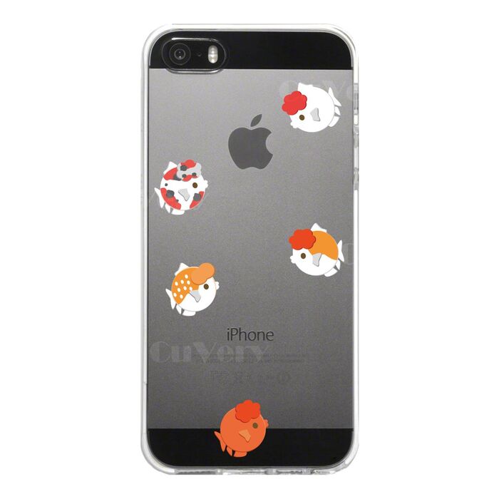 iPhone5 iPhone5s ケース クリア 金魚 らんちゅう スマホケース ハード スマホケース ハード-4