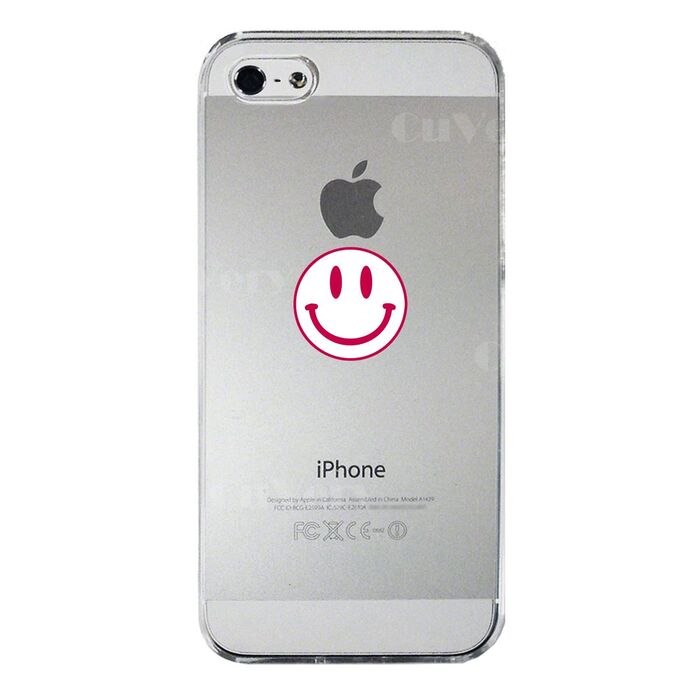 iPhone5 iPhone5s ケース クリア にこちゃん スマイル マーク スマホケース ハード スマホケース ハード-3