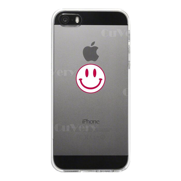 iPhone5 iPhone5s ケース クリア にこちゃん スマイル マーク スマホケース ハード スマホケース ハード-4
