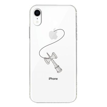 iPhoneXR ケース クリア ソフト けん玉 2 スマホケース ワイヤレス充電対応 ソフトスマホケース-1