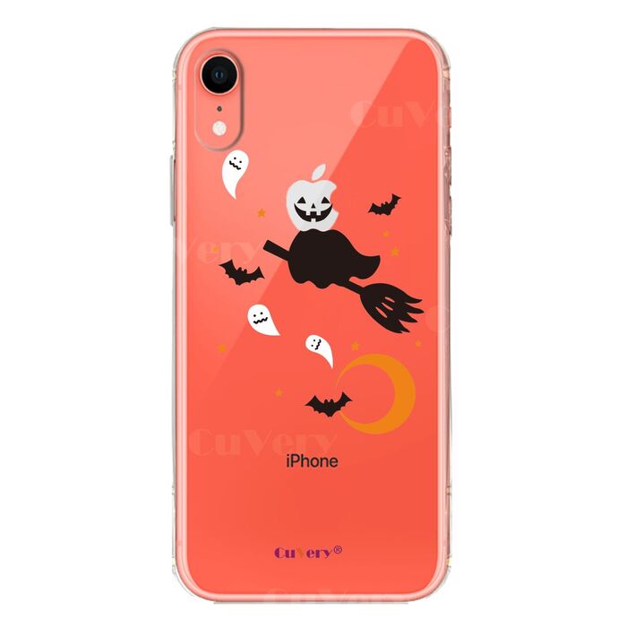 iPhoneXR ケース クリア ソフト Halloween ハロウィン スマホケース ワイヤレス充電対応 ソフトスマホケース-2