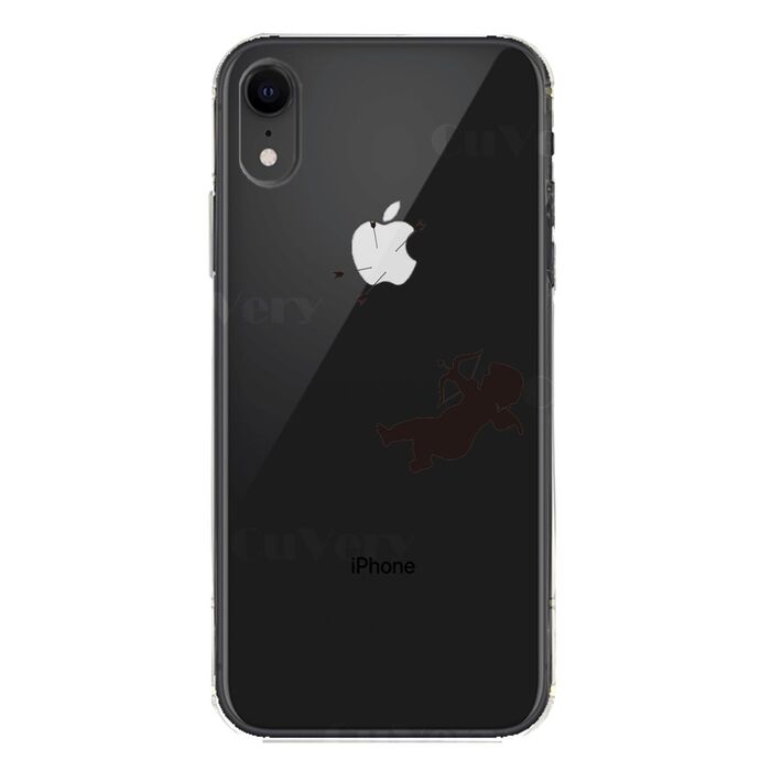 iPhoneXR ケース クリア ソフト キューピット スマホケース ワイヤレス充電対応 ソフトスマホケース-5