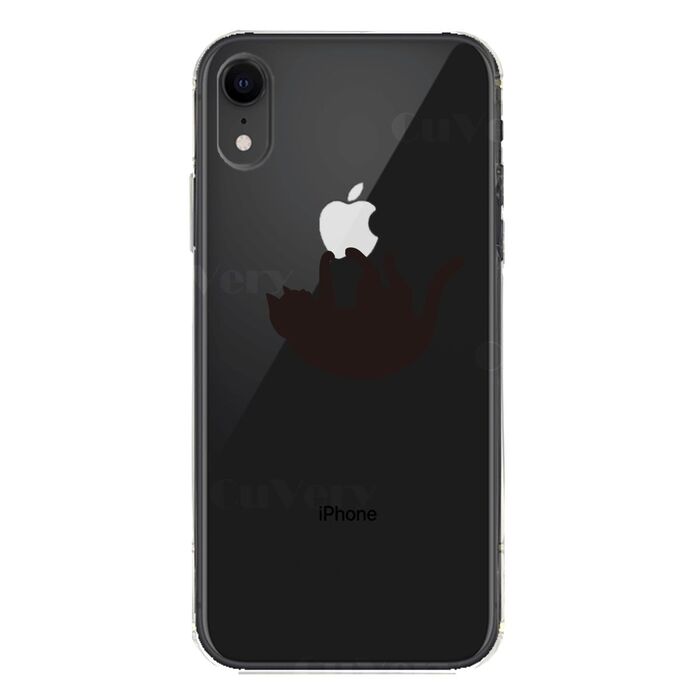 iPhoneXR ケース クリア ソフト ぶらさがりネコ スマホケース ワイヤレス充電対応 ソフトスマホケース-5