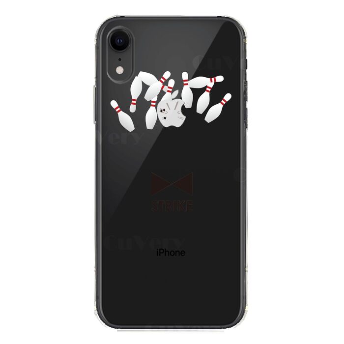 iPhoneXR ケース クリア ソフト ボウリング スマホケース ワイヤレス充電対応 ソフトスマホケース-5