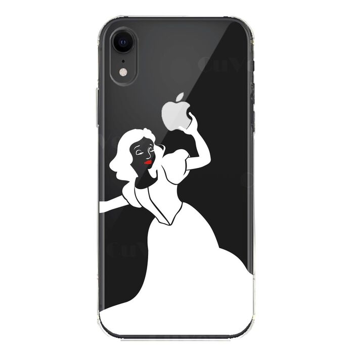 iPhoneXR ケース クリア ソフト レディホワイト 白雪姫 スマホケース ワイヤレス充電対応 ソフトスマホケース-5