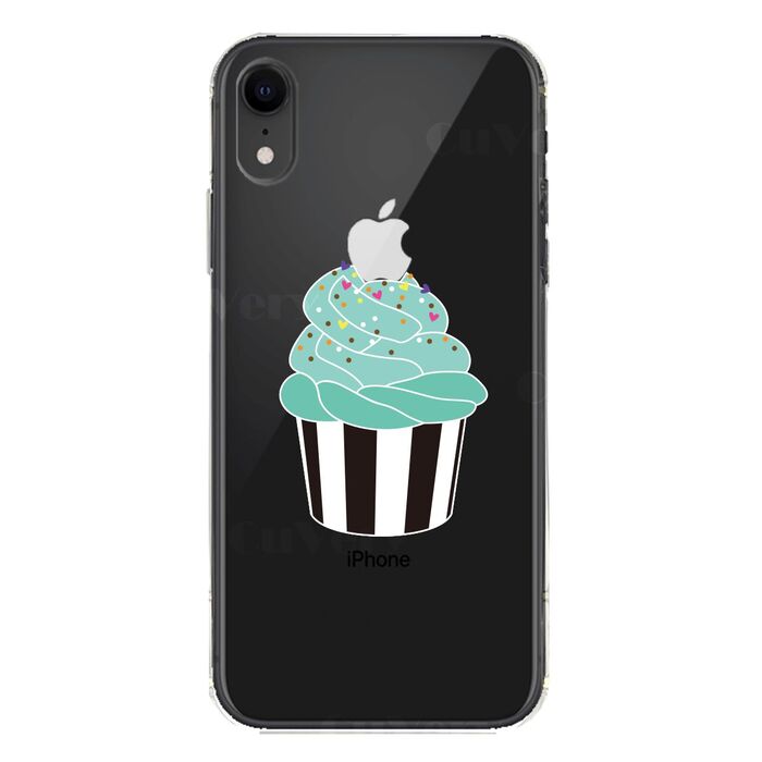 iPhoneXR ケース クリア ソフト カップケーキ スマホケース ワイヤレス充電対応 ソフトスマホケース-5