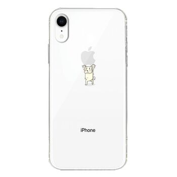iPhoneXR ケース クリア ソフト 犬 ワンコ Appleは重い？ スマホケース ワイヤレス充電対応 ソフトスマホケース-1