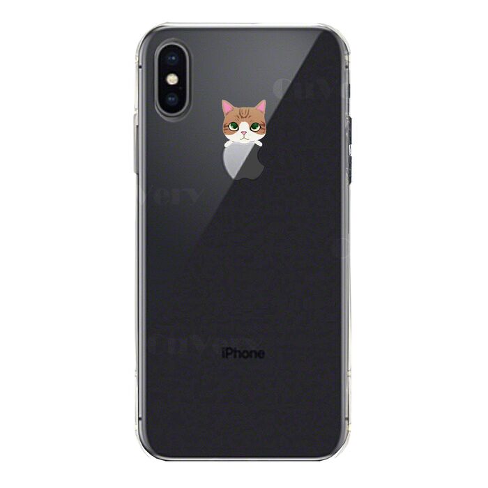 iPhoneX ケース iPhoneXS ケース ソフト のっかり ネコ 3 スマホケース ソフトスマホケース-2