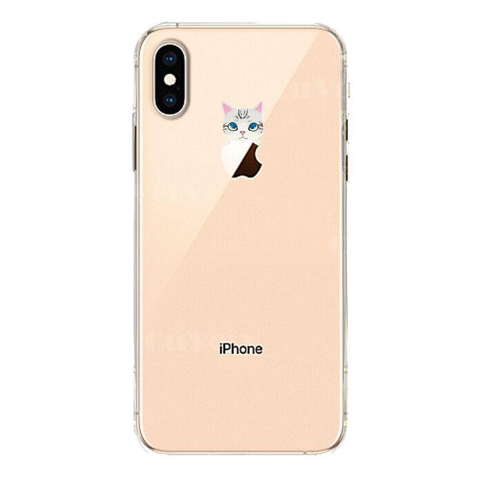 iPhoneX ケース iPhoneXS ケース ソフト のっかり ネコ 2 スマホケース ソフトスマホケース-1
