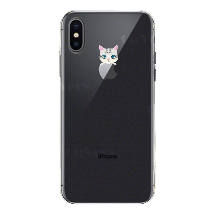 iPhoneX ケース iPhoneXS ケース ソフト のっかり ネコ 2 スマホケース ソフトスマホケース-2
