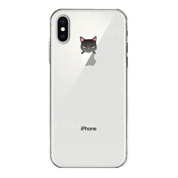 iPhoneX ケース iPhoneXS ケース ソフト のっかり ネコ 1 スマホケース ソフトスマホケース-3