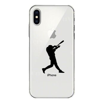 iPhoneX case iPhoneXS case soft baseball batter smartphone case soft smartphone case -3