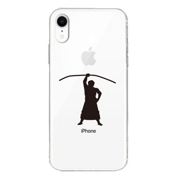 iPhoneXR ケース クリア ソフト おすもうさん 相撲 弓取り スマホケース ワイヤレス充電対応 ソフトスマホケース-1