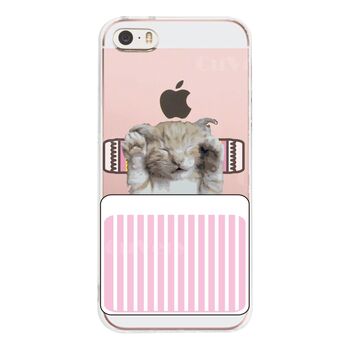 iPhone5 iPhone5s ケース クリア にゃんこ ねこ 猫 安眠中 スマホケース ハード スマホケース ハード-2