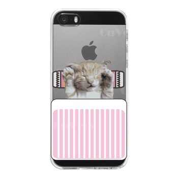 iPhone5 iPhone5s ケース クリア にゃんこ ねこ 猫 安眠中 スマホケース ハード スマホケース ハード-4