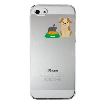 iPhone5 iPhone5s ケース クリア わんこ と おやつ スマホケース ハード スマホケース ハード-3