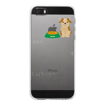iPhone5 iPhone5s ケース クリア わんこ と おやつ スマホケース ハード スマホケース ハード-4