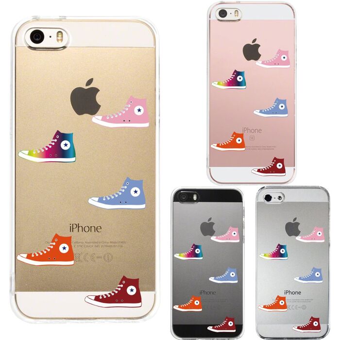 iPhone5 iPhone5s ケース クリア スニーカー スマホケース ハード スマホケース ハード-0