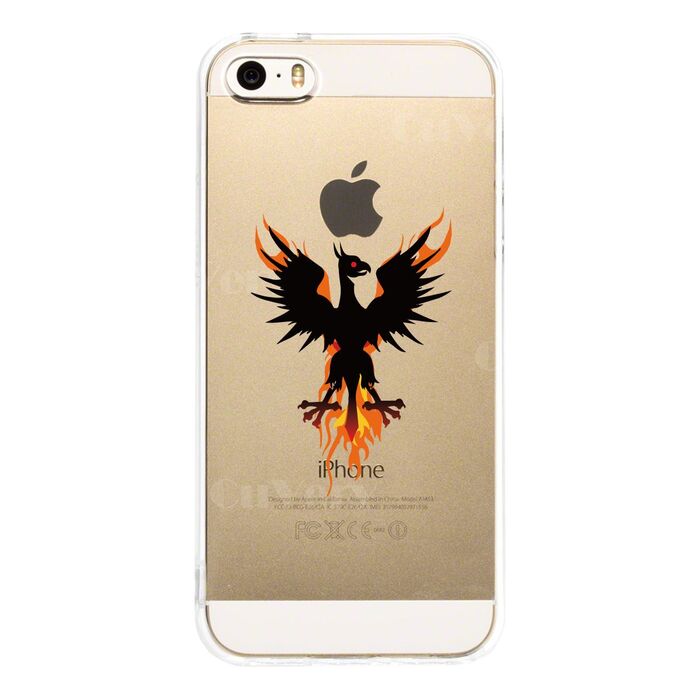iPhone5 iPhone5s ケース クリア 幻獣 ドラゴン スマホケース ハード スマホケース ハード-1