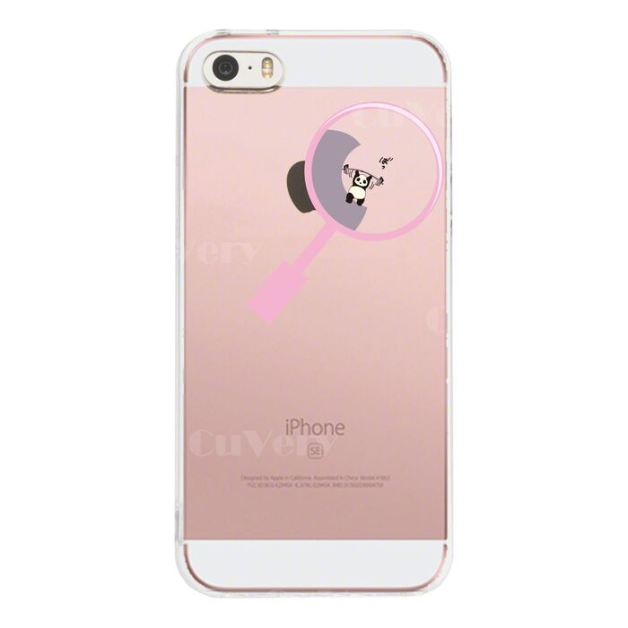 iPhone5 iPhone5s ケース クリア よく見たら パンダ トレーニング中 スマホケース ハード スマホケース ハード-2
