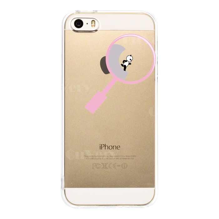 iPhone5 iPhone5s case clear good saw . Panda small running middle smartphone case hard smartphone case hard -1