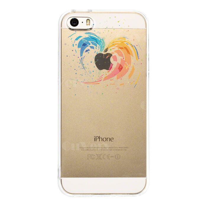 iPhone5 iPhone5s ケース クリア 幾何學 ハート スマホケース ハード スマホケース ハード-1