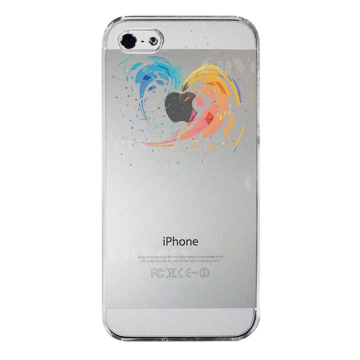 iPhone5 iPhone5s ケース クリア 幾何學 ハート スマホケース ハード スマホケース ハード-3