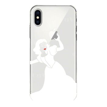 iPhoneX case iPhoneXS case soft reti white snow . smartphone case soft smartphone case -3