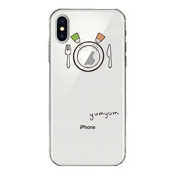 iPhoneX case iPhoneXS case soft yumyumo meal smartphone case soft smartphone case -3