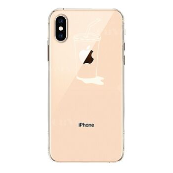 iPhoneX case iPhoneXS case soft Apple juice white smartphone case soft smartphone case -1