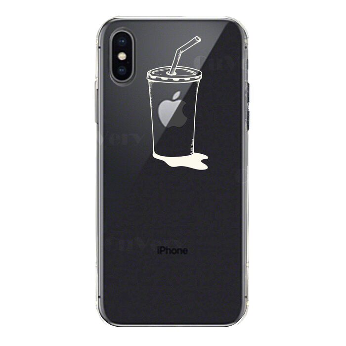 iPhoneX case iPhoneXS case soft Apple juice white smartphone case soft smartphone case -2