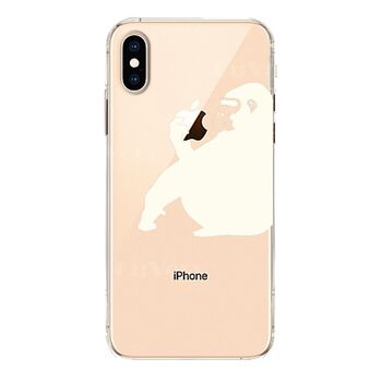 iPhoneX ケース iPhoneXS ケース ソフト ゴリラ ホワイト スマホケース ソフトスマホケース-1