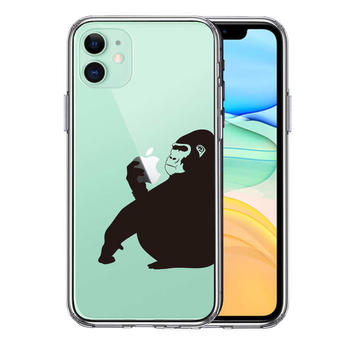 iPhone11 case clear Gorilla smartphone case side soft the back side hard hybrid -0