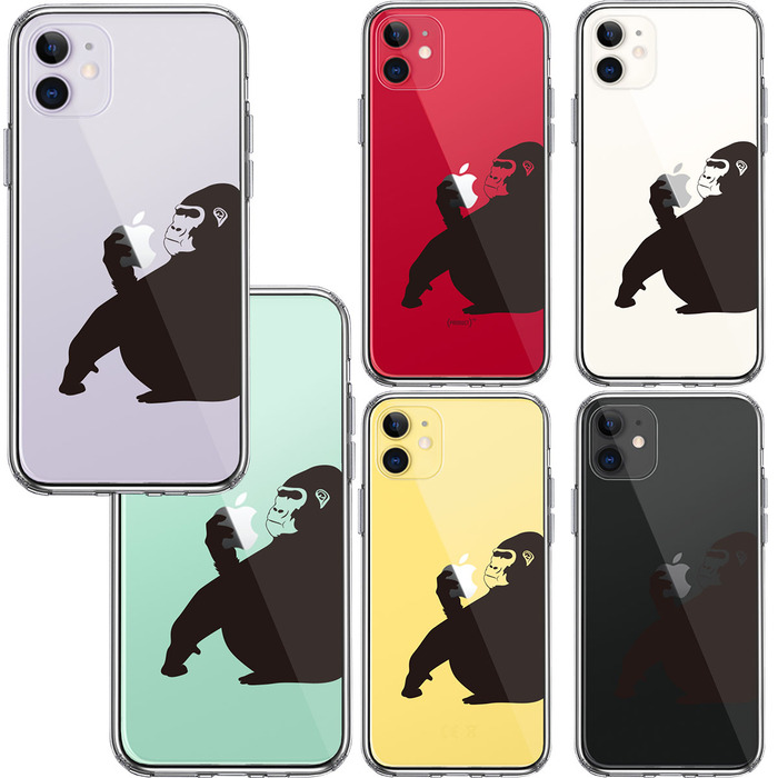 iPhone11 case clear Gorilla smartphone case side soft the back side hard hybrid -1